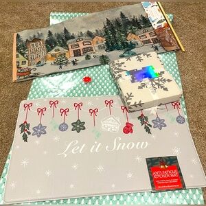 Christmas Table Runner Table cloth and kitchen Mat